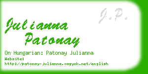 julianna patonay business card